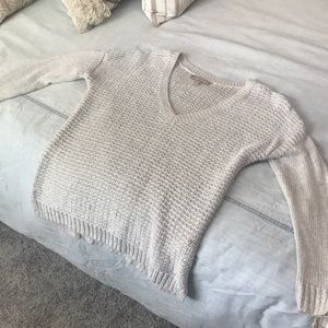 White/silver sweater